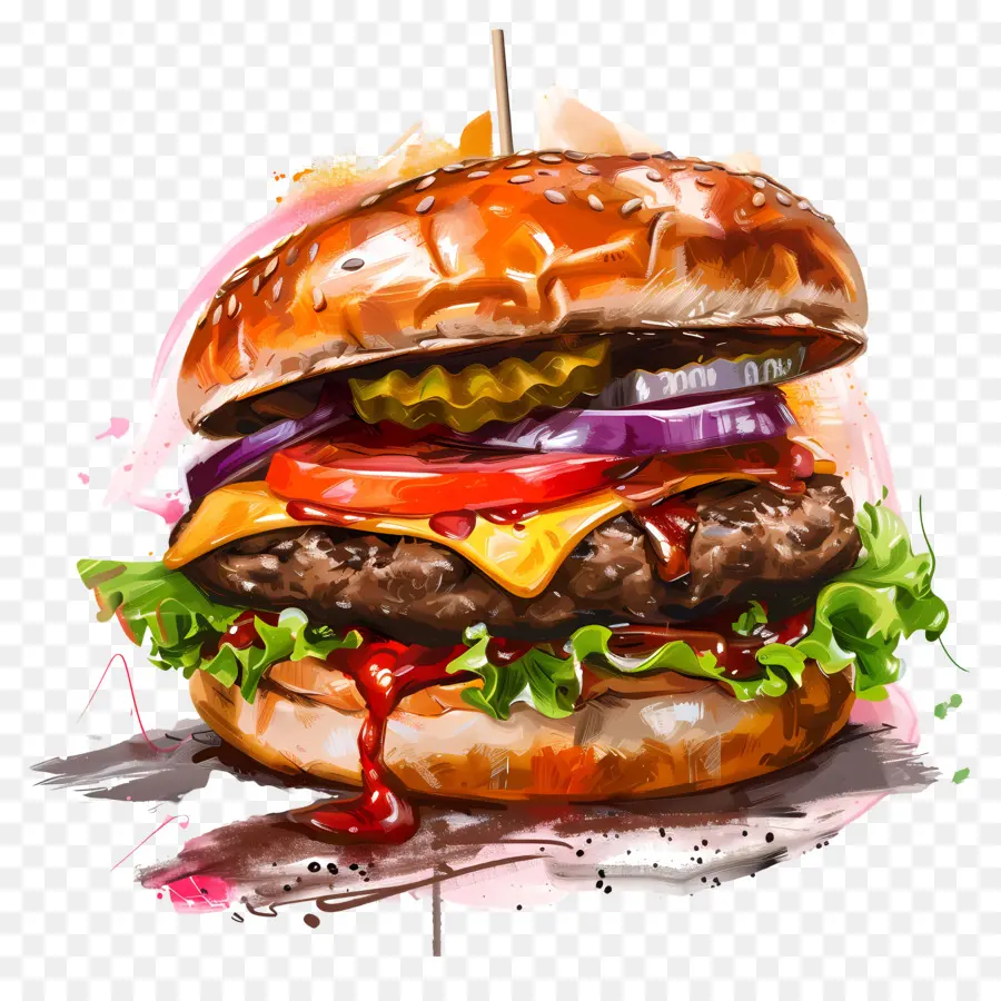 Hamburger，Burgernya PNG