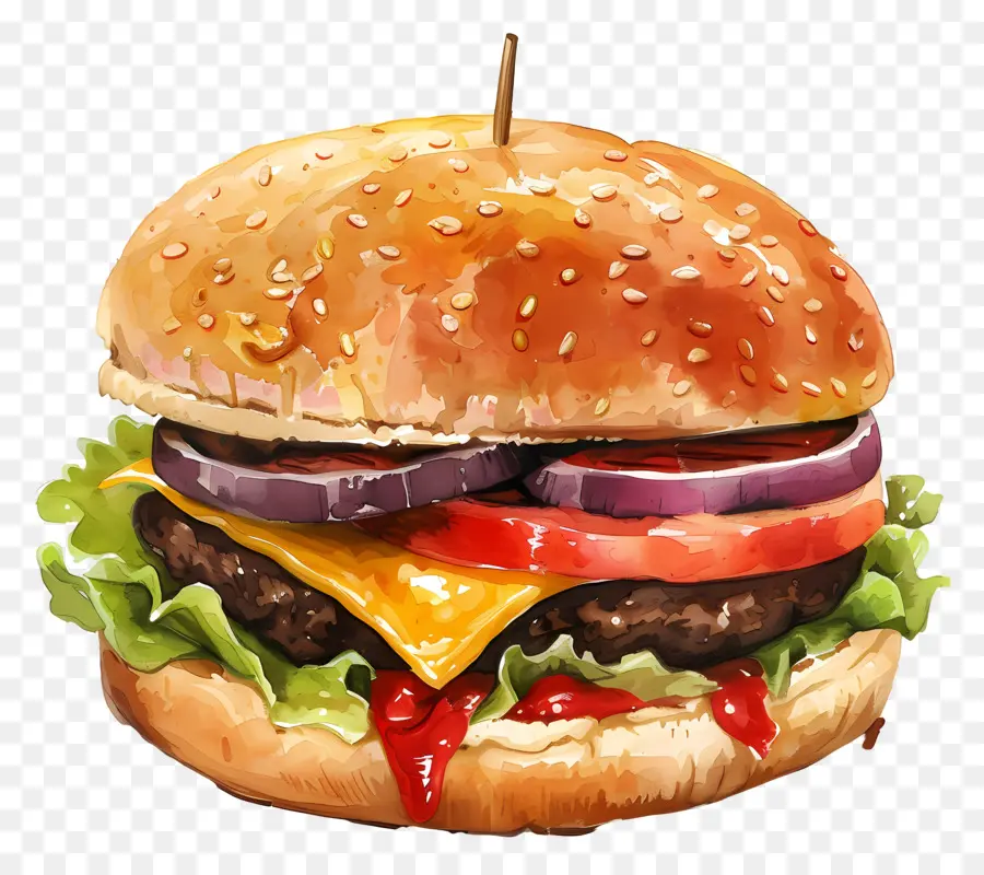 Hamburger，Topping PNG