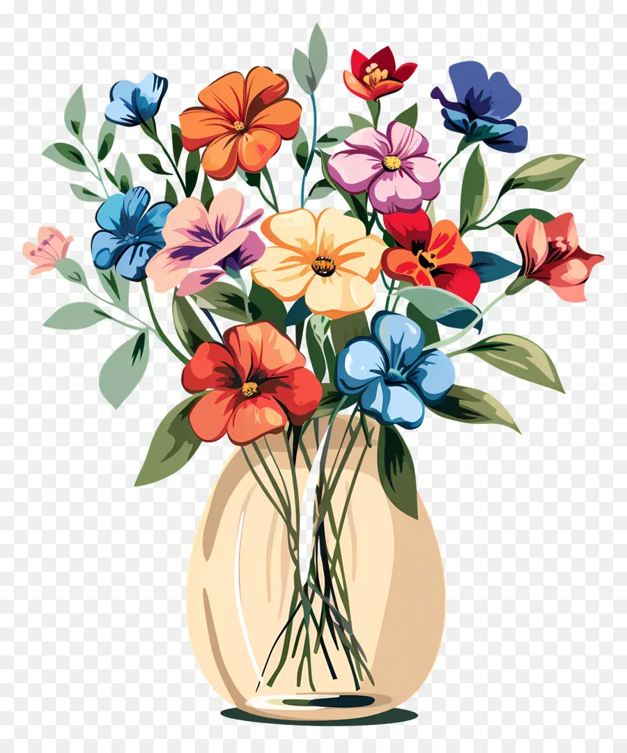 Karangan Bunga，Bunga Berwarna Warni PNG