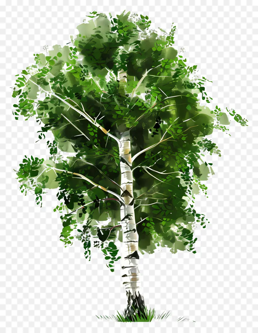 Pohon Birch，Pohon PNG