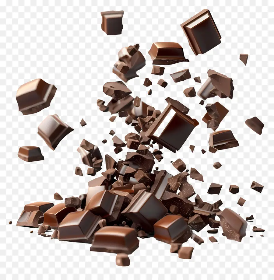 Cokelat Jatuh，Batang Cokelat Yang Rusak PNG