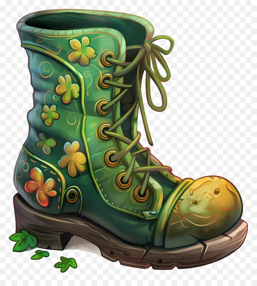 Boot，Sepatu Bot Hijau PNG