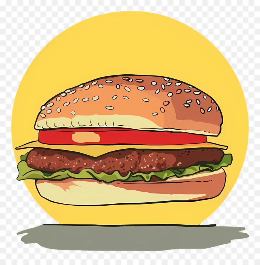 Hamburger，Burger Keju PNG