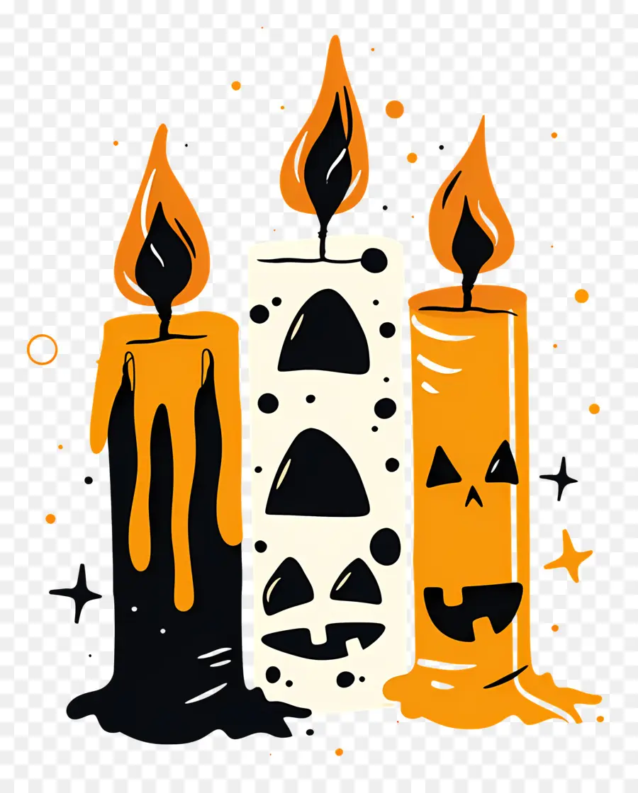 Lilin Halloween，Labu Kuning PNG