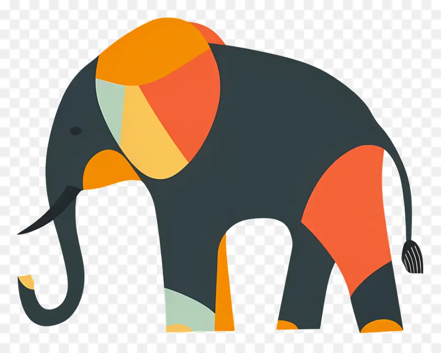 Gajah，Warna Warni PNG