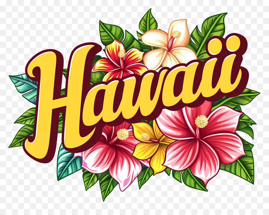 Hawaii，Bunga Bunga Tropis PNG