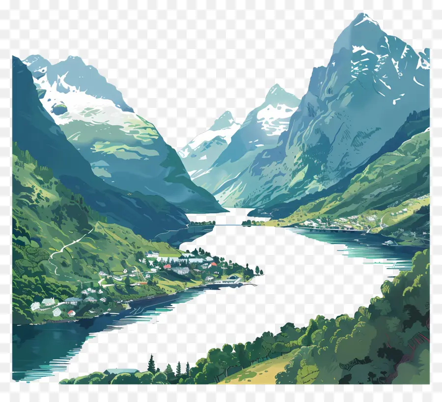 Fjord Norwegia，Pegunungan PNG