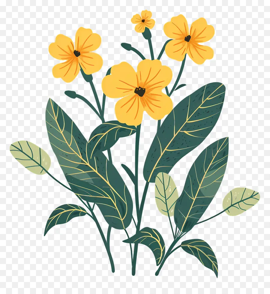 Primrose，Bunga Kuning PNG