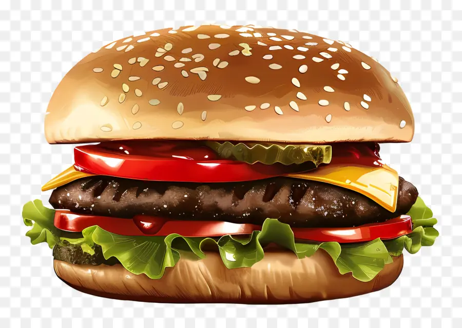 Vegetarian Burger，Hamburger PNG