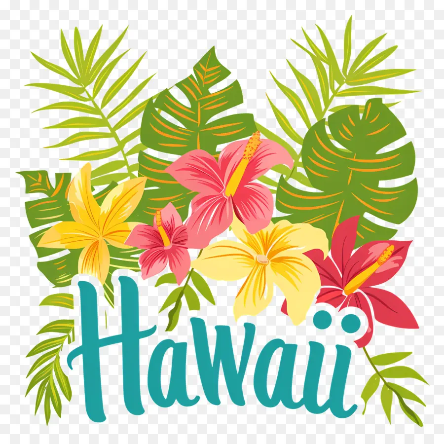 Hawaii，Desain Bunga PNG