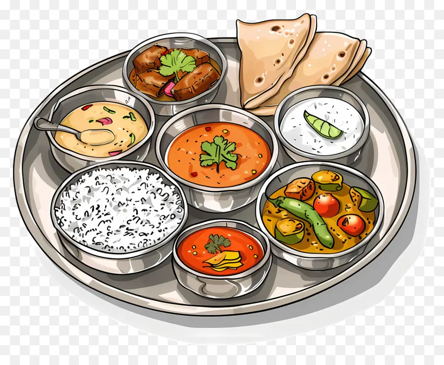 Thali India，Masakan India PNG