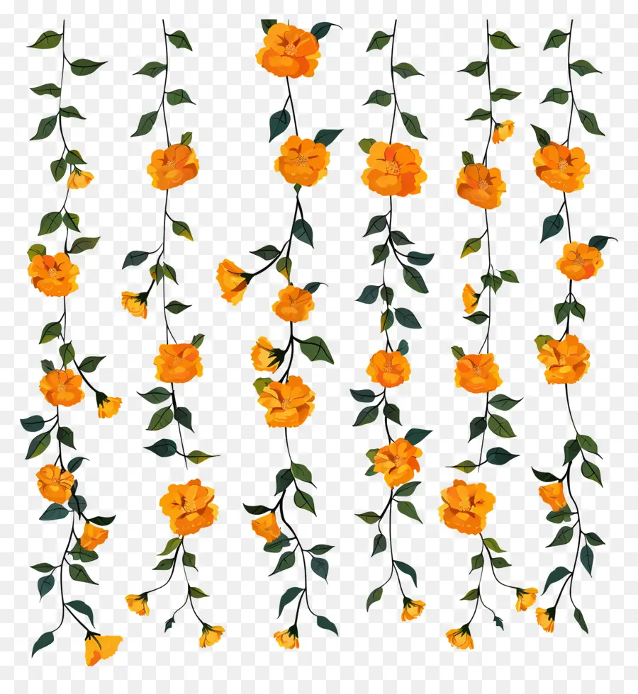 Pernikahan Marigold Garland，Karangan Bunga PNG