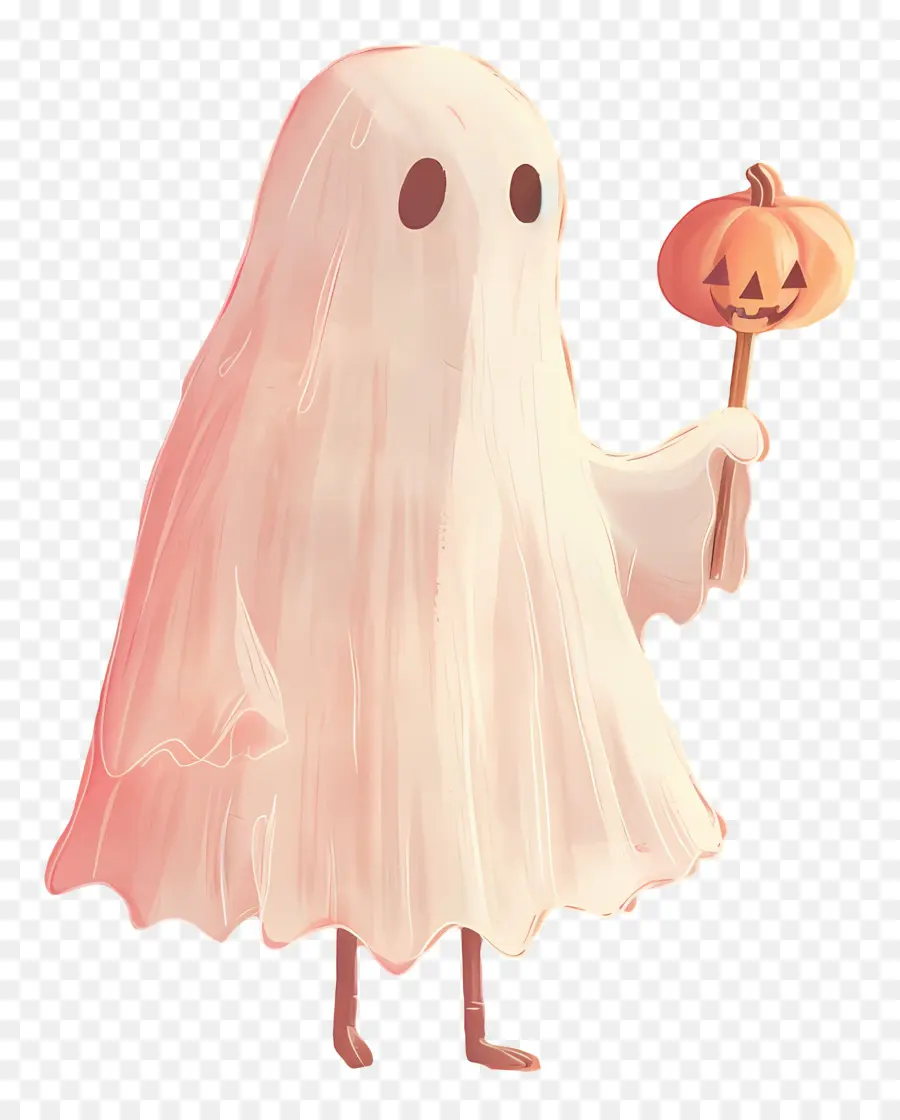 Halloween Hantu，Kartun Labu PNG