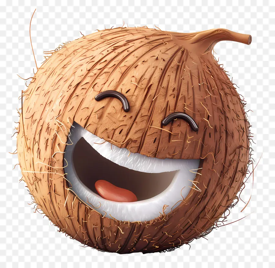 Emoji，Kelapa Tersenyum PNG