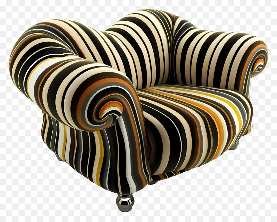 Sofa，Kursi Bergaris PNG