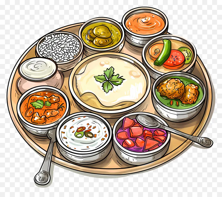 Thali India，Piring PNG