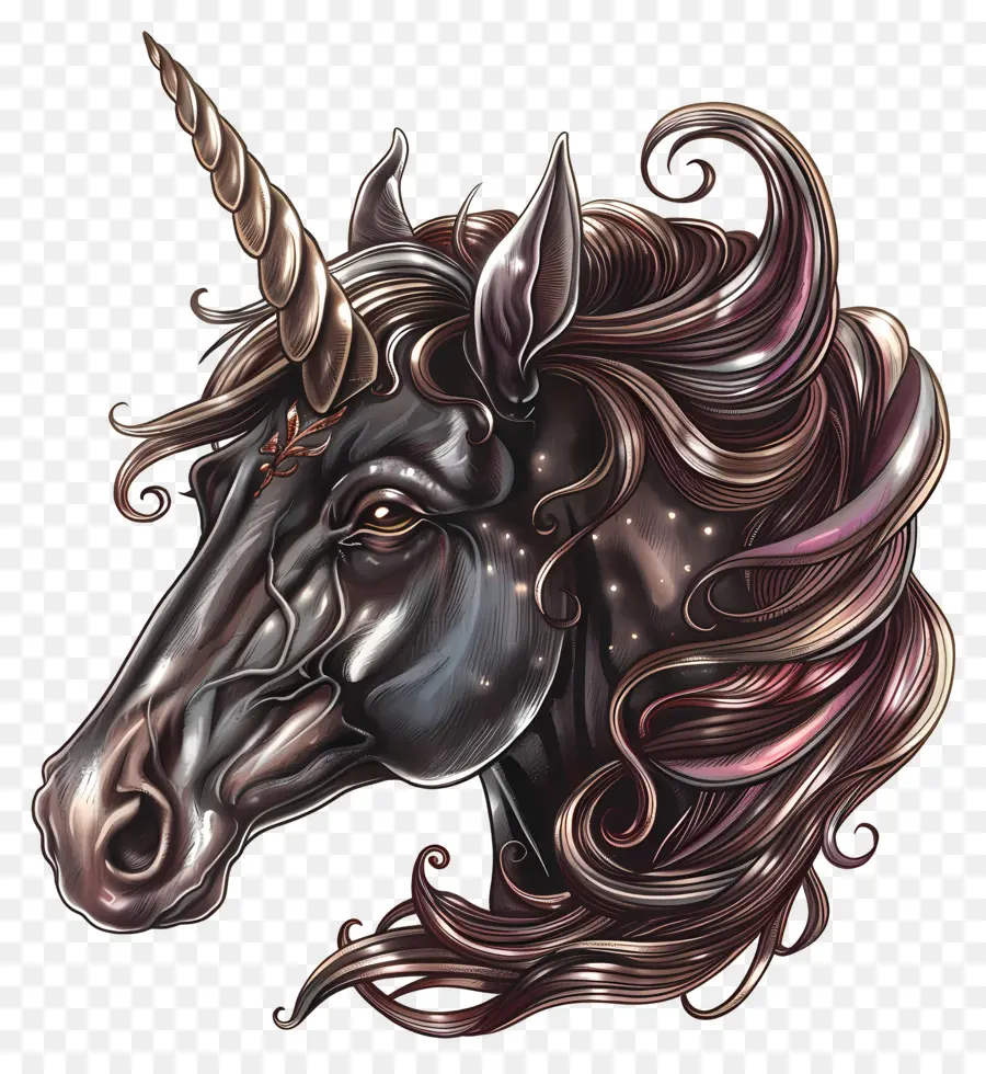 Unicorn，Unicorn Hitam PNG