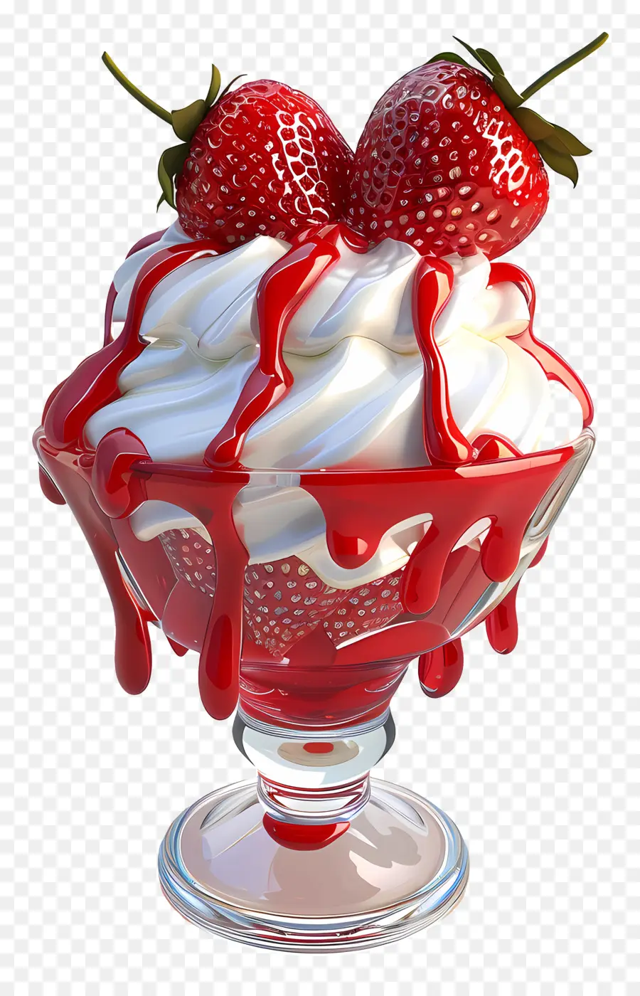 Stroberi Sundae，Sundae PNG