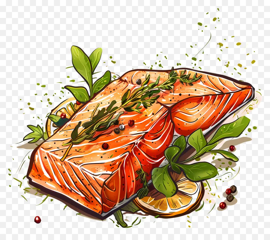 Salmon Yang Dimasak，Salmon PNG