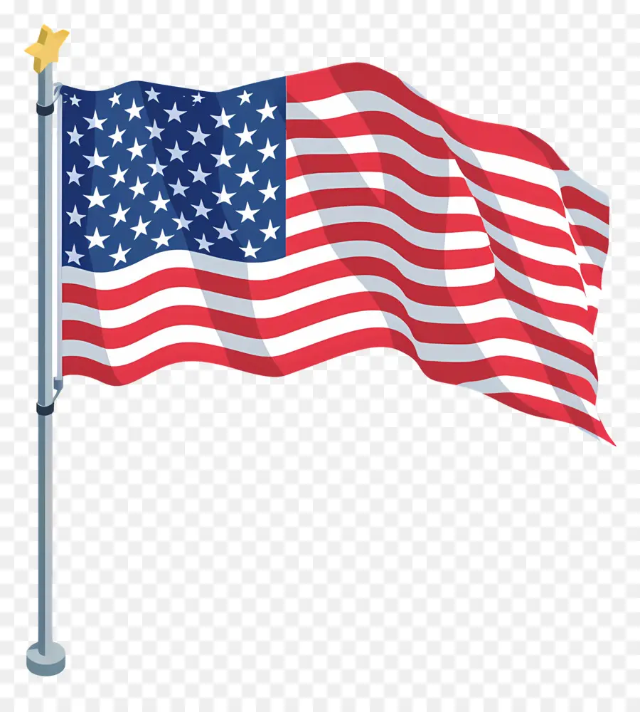 4 Juli，Bendera Amerika PNG