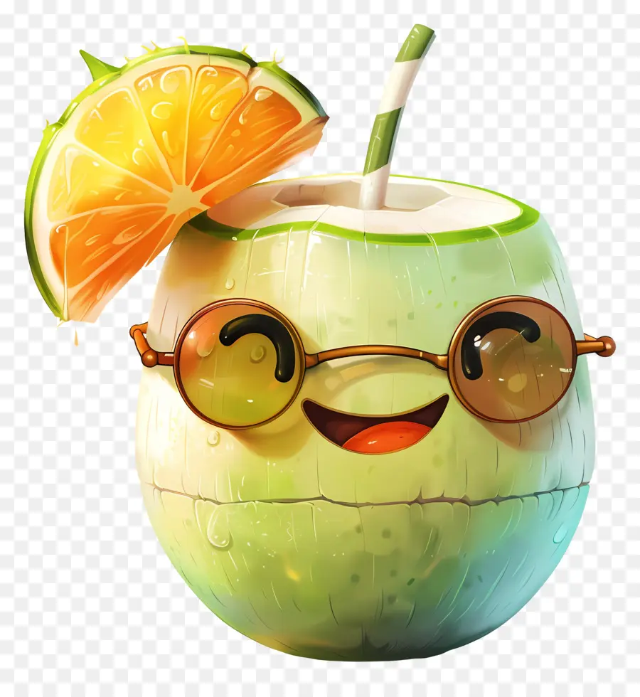 EMOJI，Minuman Buah Kartun PNG