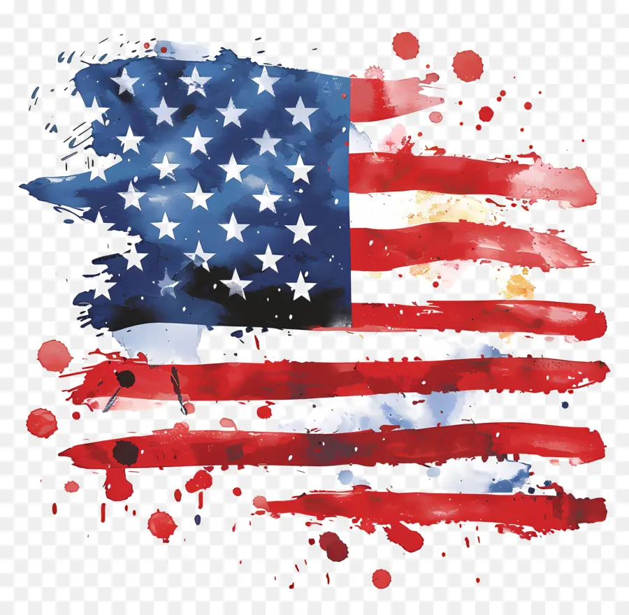 4 Juli，Bendera Amerika PNG