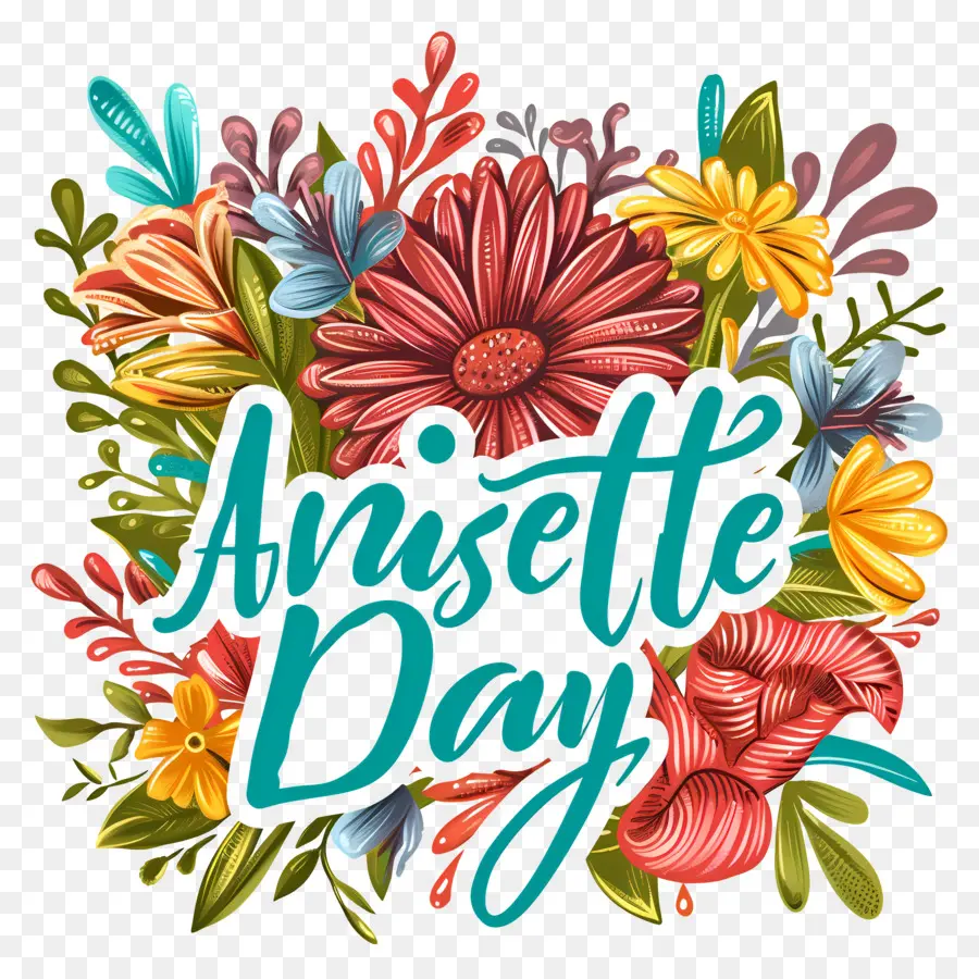 Hari Anisette，Desain Bunga PNG