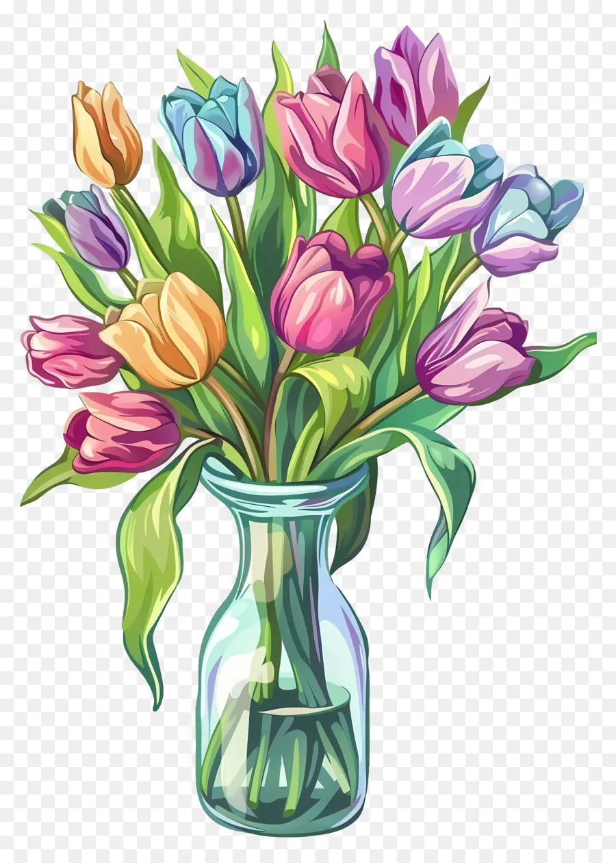 Tulip Dalam Vas，Tulip PNG