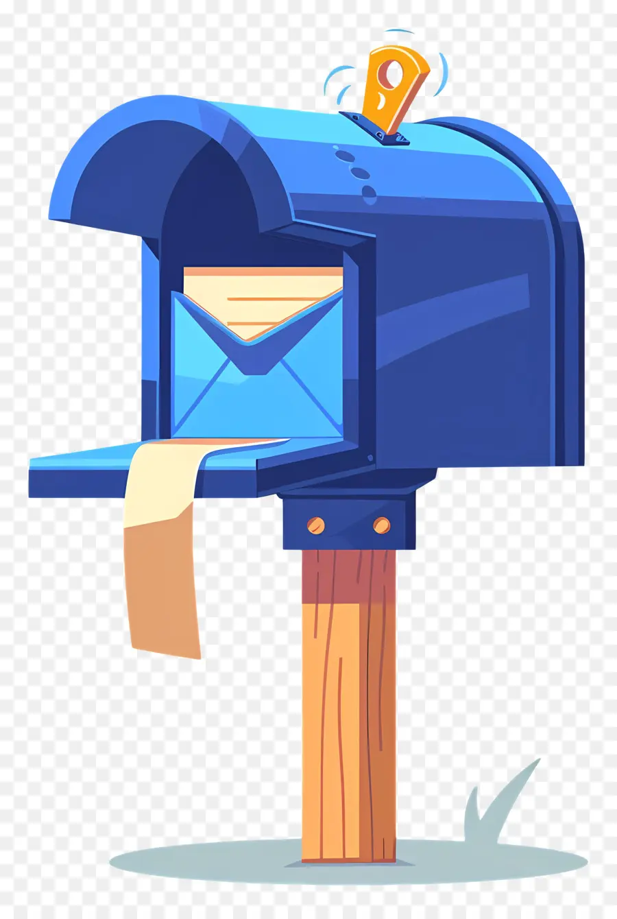 Surat，Kotak Surat Biru PNG