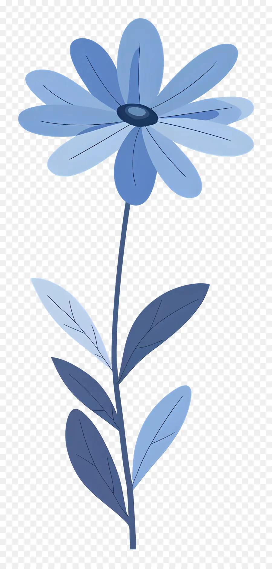 Daisy Biru，Bunga PNG