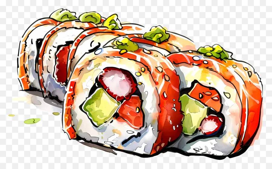 Gulungan，Sushi Roll PNG