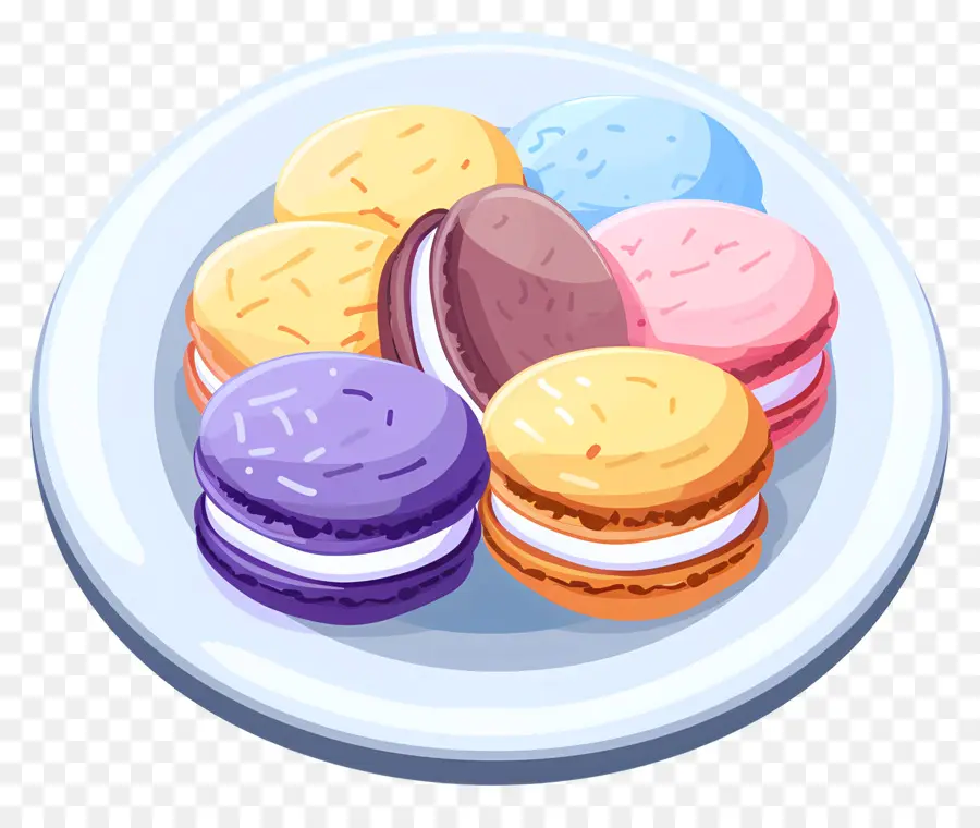 Macarons，Kue  Kue Prancis PNG