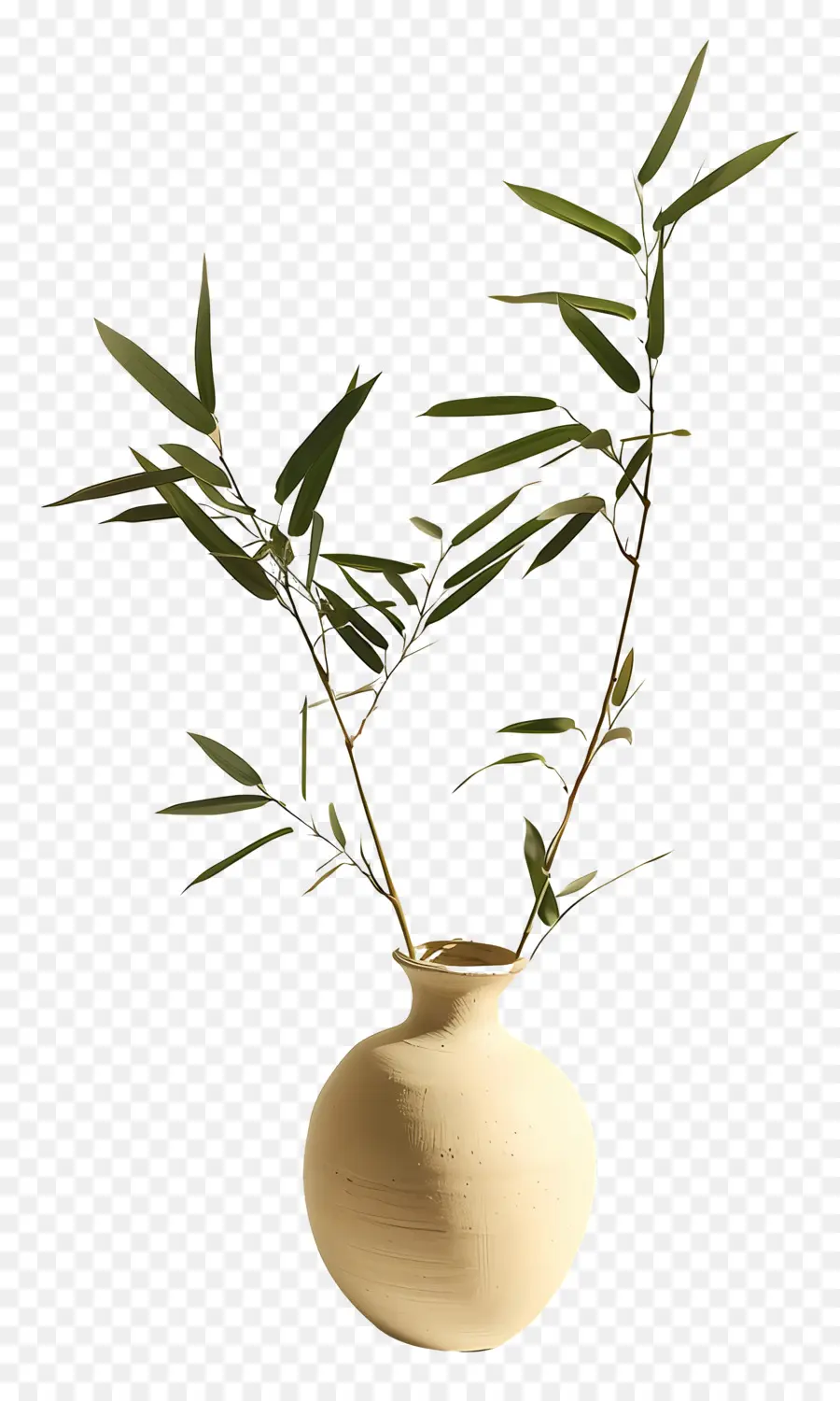 Bambu Dalam Vas，Vas Putih PNG