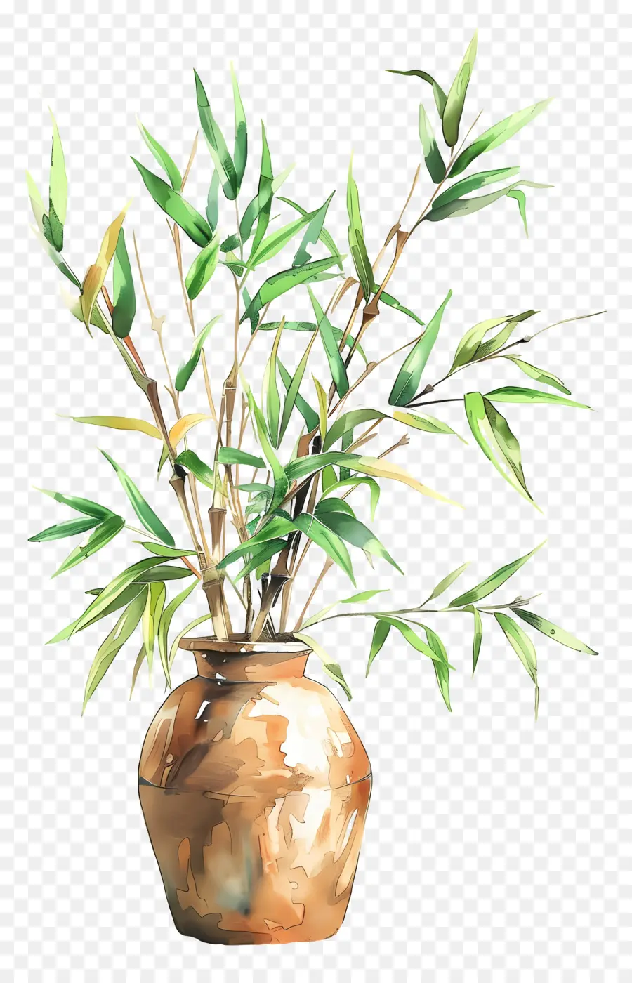Bambu Dalam Vas，Vas PNG