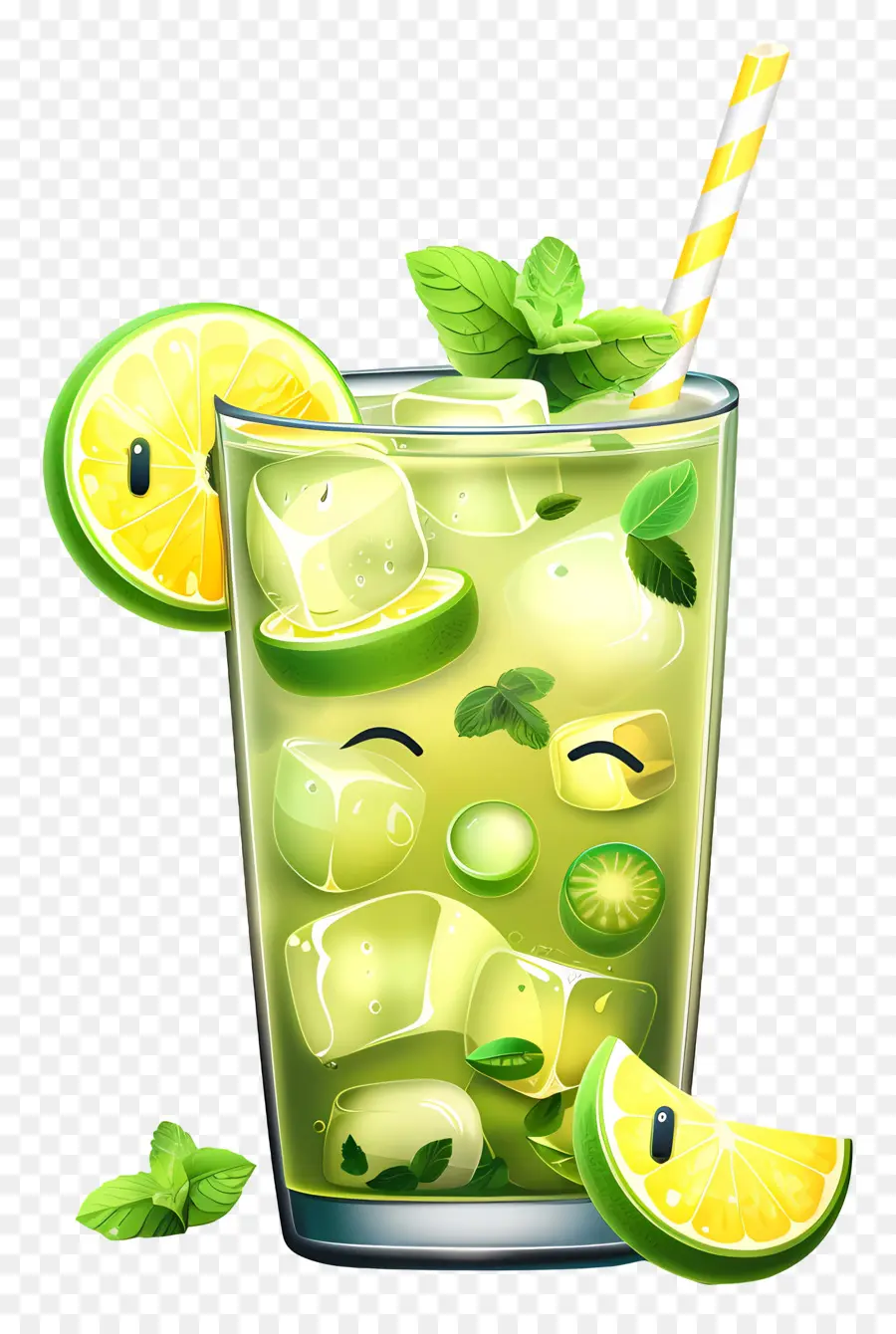 EMOJI，Minuman Hijau PNG