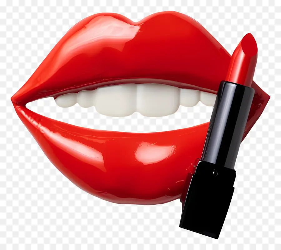 Emoji，Bibir Merah PNG