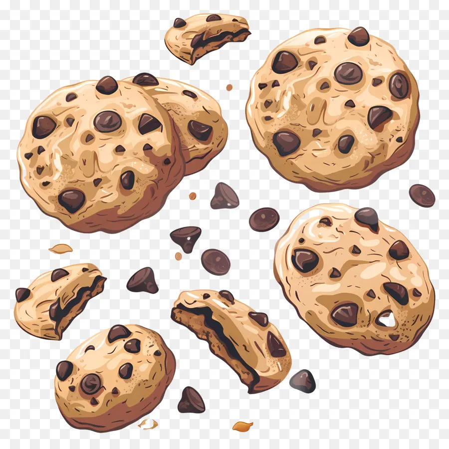 Cookie，Chocolate Chip Cookie PNG