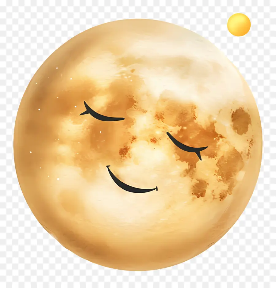 EMOJI，Bulan Tersenyum PNG