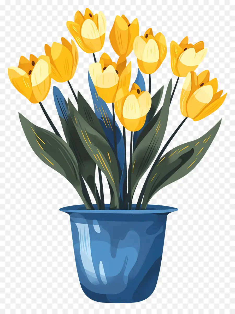 Bunga Kuning，Tulip Kuning PNG