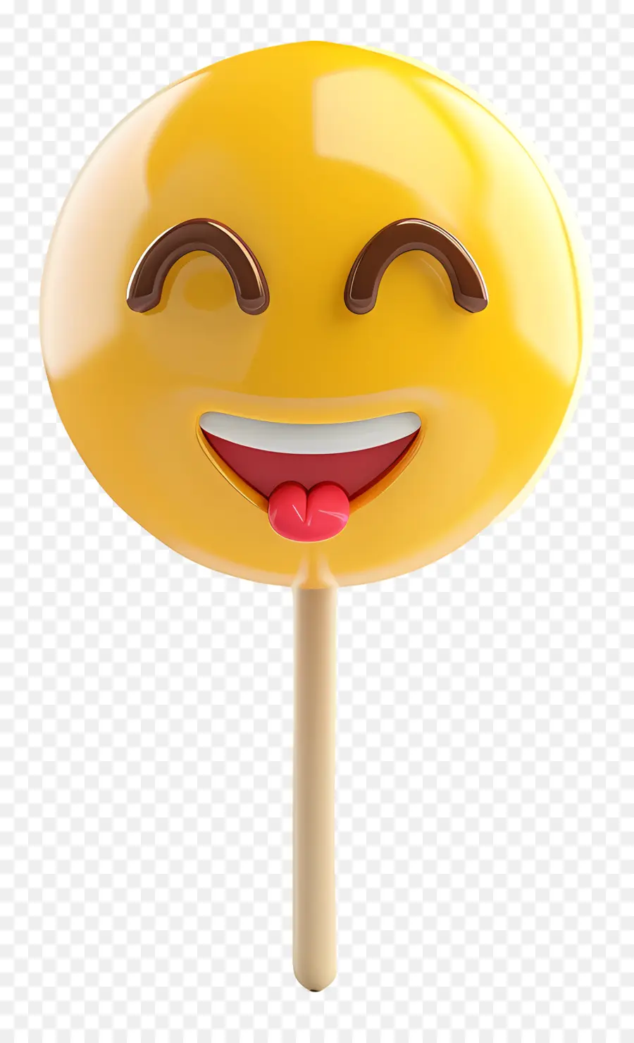 EMOJI，Kuning Lollipop PNG