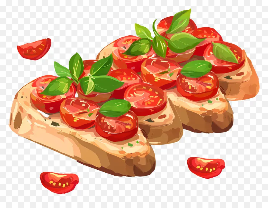 Bruschetta，Caprese Salad PNG