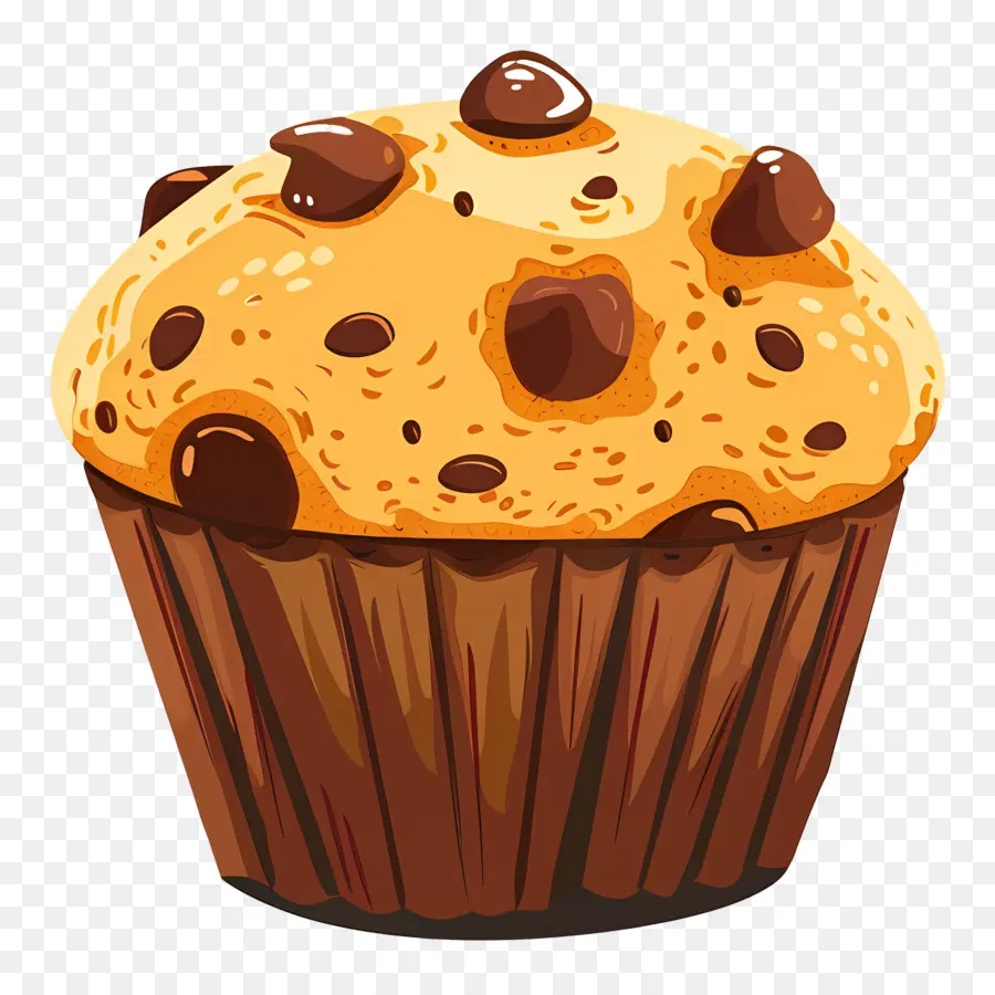 Muffin，Muffin Chocolate Chip PNG