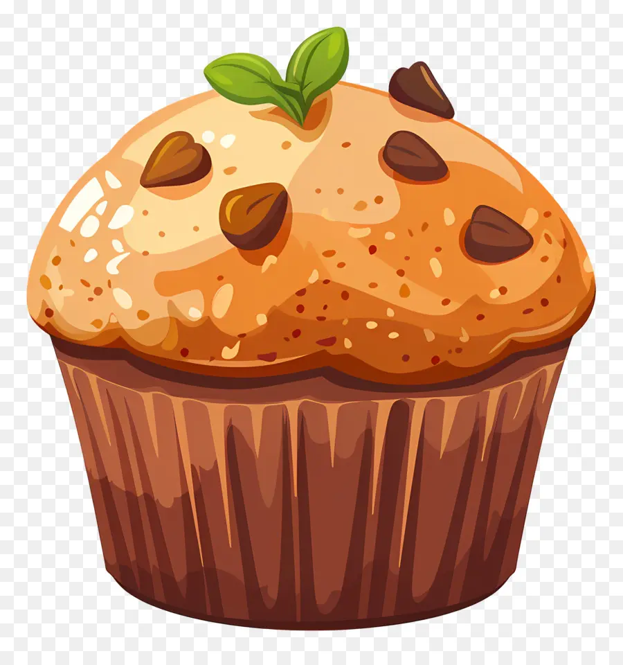 Muffin，Muffin Chocolate Chip PNG