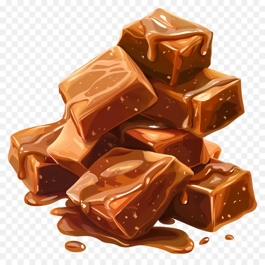 Toffee Caramel，Cokelat Fudge PNG