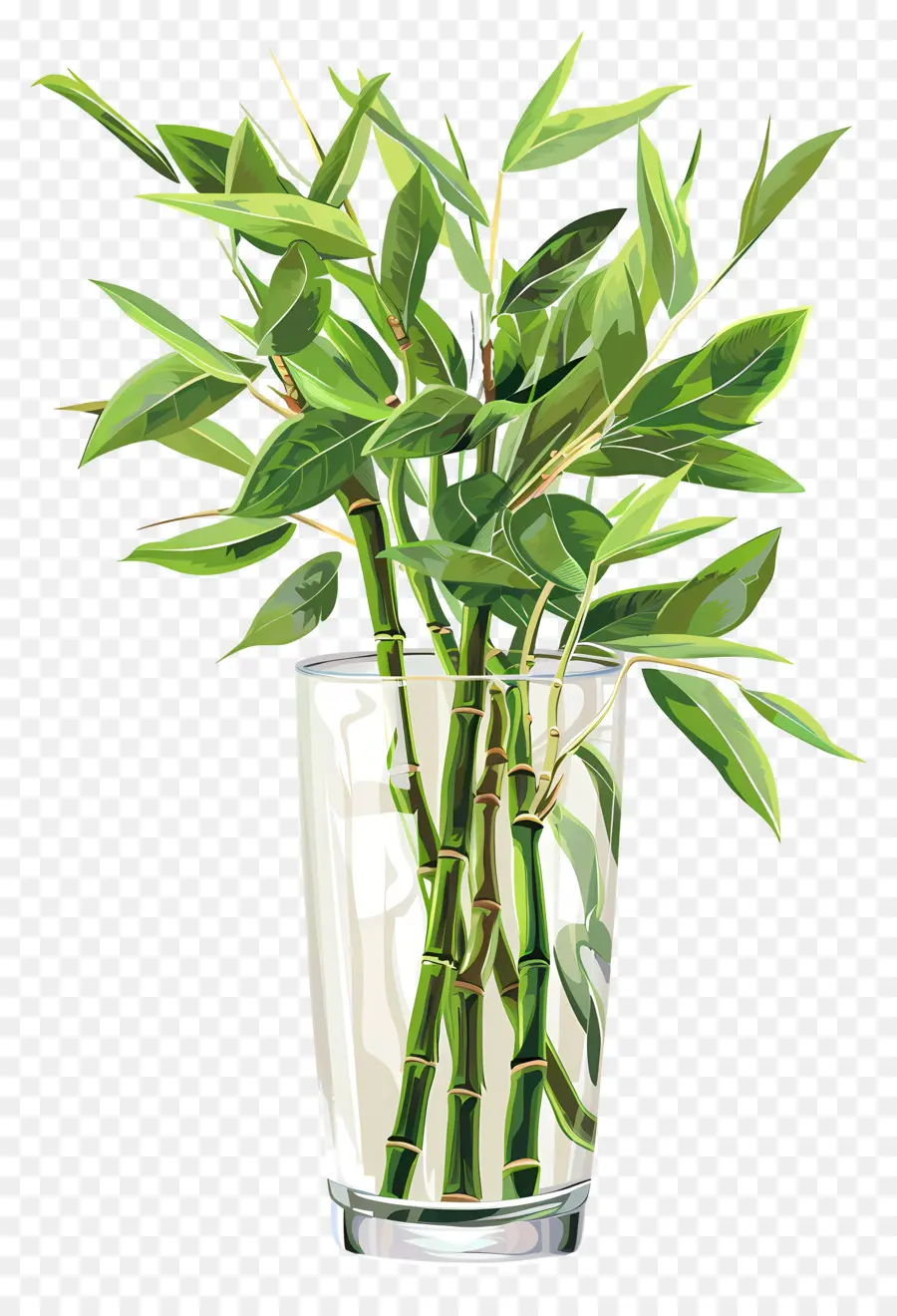 Bambu Dalam Vas，Vas Kaca PNG
