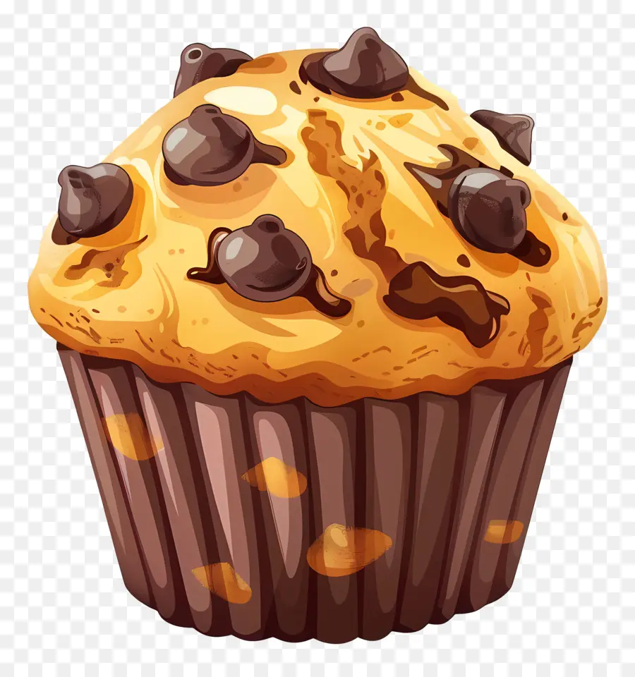 Muffin，Muffin Chocolate Chip PNG