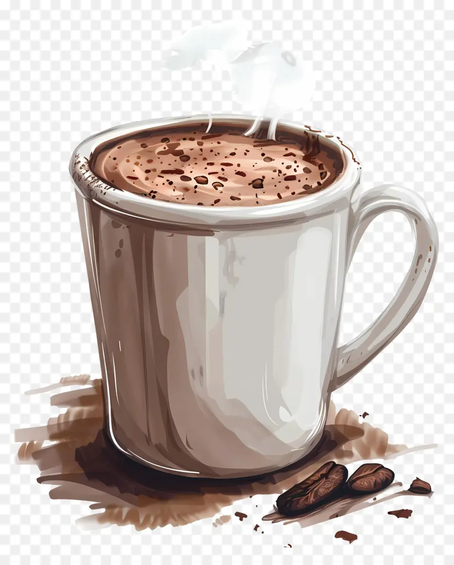 Cocoa Mug，Cokelat PNG