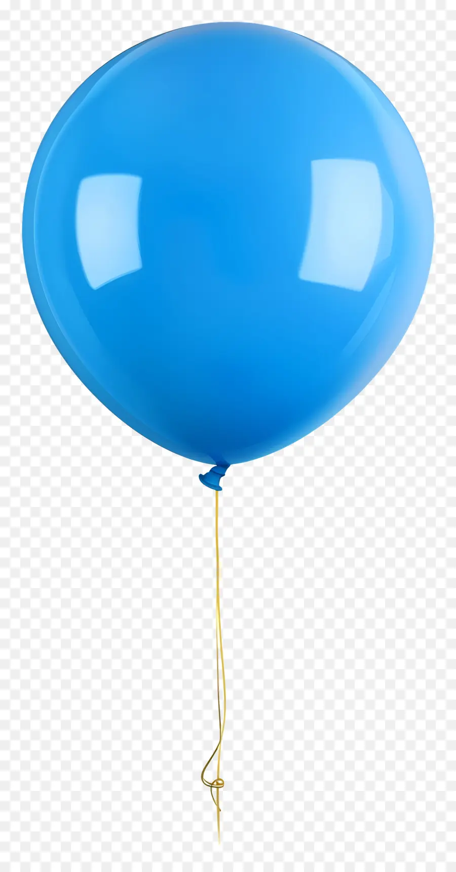 Balon Biru，Emas String PNG