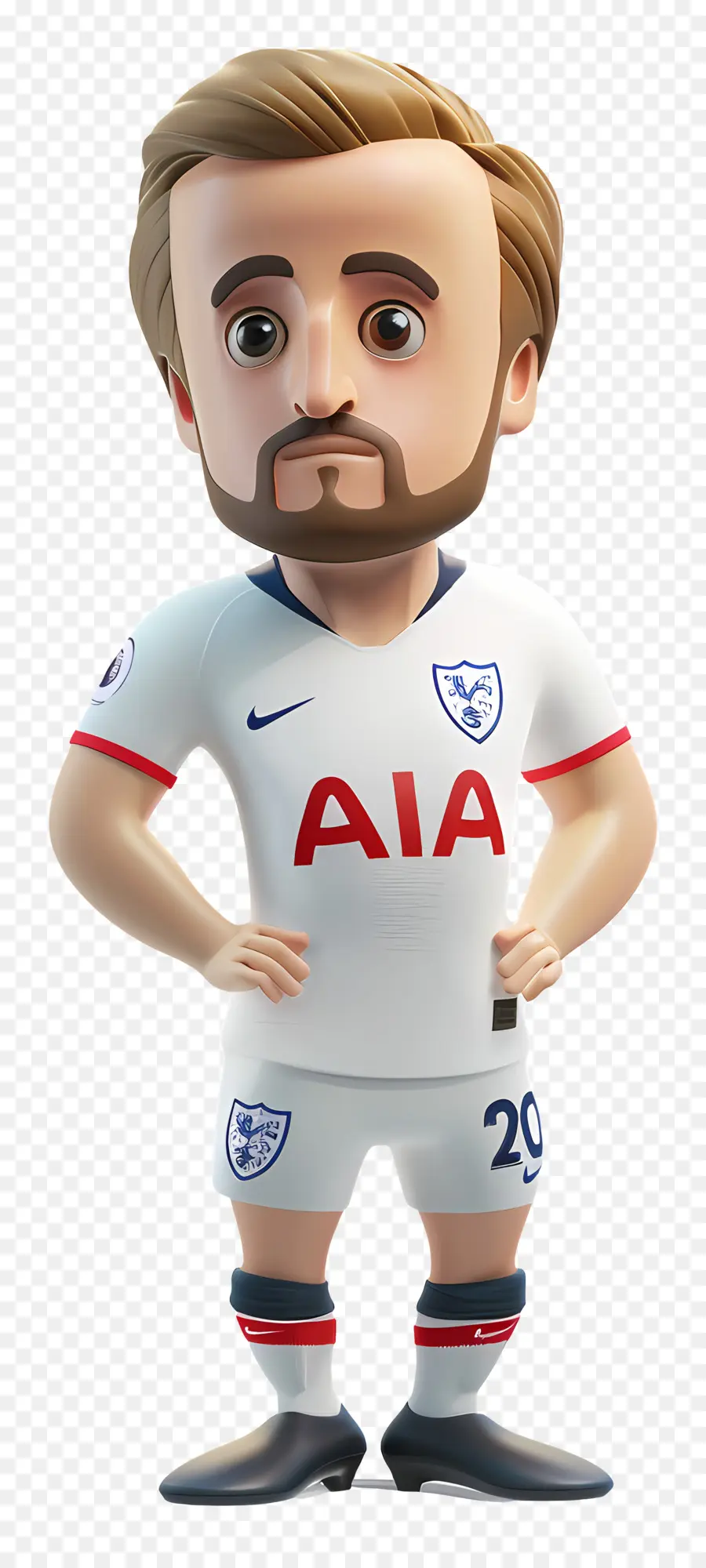 Harry Kane，Pemain Sepak Bola Kartun PNG