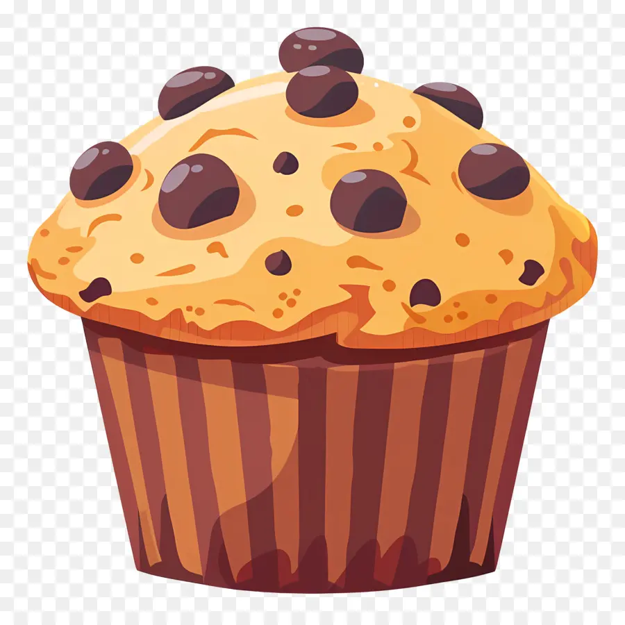 Muffin，Muffin Chocolate Chip PNG